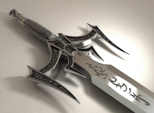 A duelist's hilt attached to a longsword...