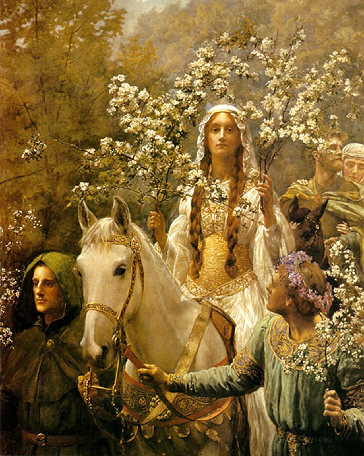 John Collier Queen Guinevre's Maying - Ausschnitt.jpg